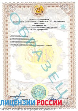Образец сертификата соответствия (приложение) Лыткарино Сертификат ISO 14001